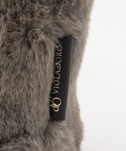 VIOLAd'ORO（ヴィオラドーロ）の「VIOLAd'ORO ELMO 2WAY トートバッグ（ハンドバッグ・レディース・ダークブラウン/グレー・FREE）」の9枚目の写真