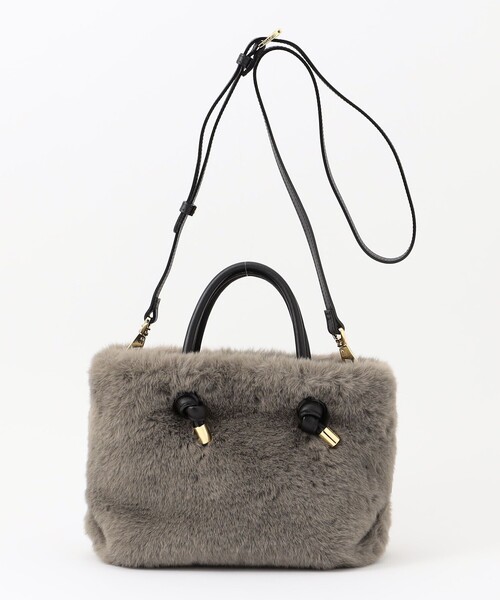 VIOLAd'ORO（ヴィオラドーロ）の「VIOLAd'ORO ELMO 2WAY トートバッグ（ハンドバッグ・レディース・ダークブラウン/グレー・FREE）」の10枚目の写真