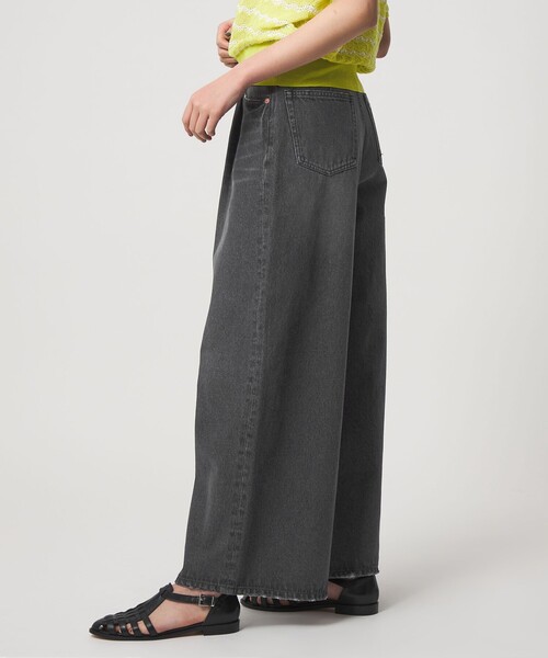 CITEN(シテン)の「<CITEN>タックデニムワイドパンツ(デニムパンツ・レディース・ブラック/ライトブルー・M/S)」の7枚目の写真