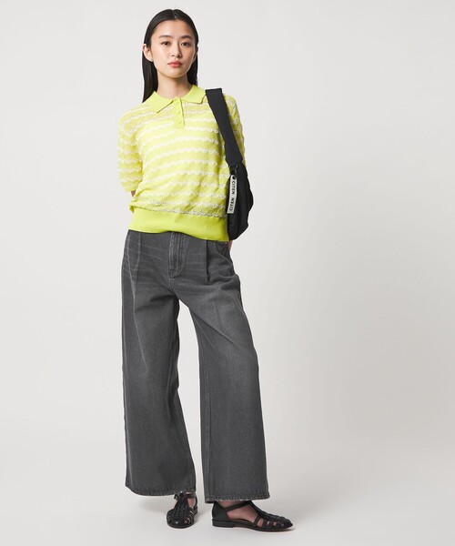 CITEN(シテン)の「<CITEN>タックデニムワイドパンツ(デニムパンツ・レディース・ブラック/ライトブルー・M/S)」の8枚目の写真