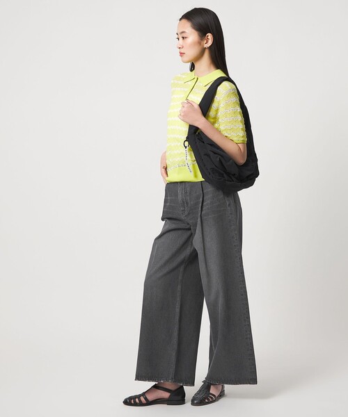 CITEN(シテン)の「<CITEN>タックデニムワイドパンツ(デニムパンツ・レディース・ブラック/ライトブルー・M/S)」の9枚目の写真