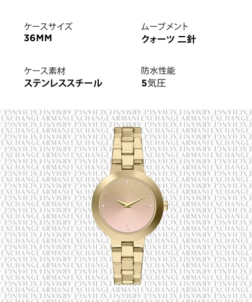 ARMANI EXCHANGE(アルマーニエクスチェンジ)の「アルマーニ・エクスチェンジ 腕時計 レディース アナログ ステンレス AX5182(アナログ腕時計・レディース・ゴールド・FREE)」の14枚目の写真