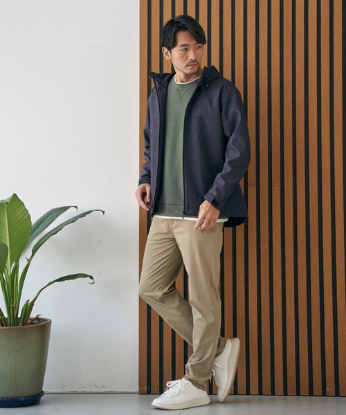 ikka（イッカ）の「【雑誌MonoMax4月号掲載】撥水メランジ ジップマウンテンパーカー「小泉孝太郎さん着用モデル」（マウンテンパーカー・メンズ・グレイッシュベージュ/ブラック/ネイビー・M/XL/L/S）」の10枚目の写真