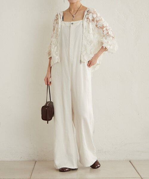 Omekashi（オメカシ）の「レースフーディ（ブルゾン・レディース・オフホワイト/ブラック・FREE）」の15枚目の写真