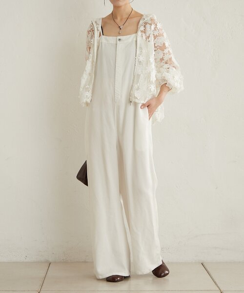 Omekashi（オメカシ）の「レースフーディ（ブルゾン・レディース・オフホワイト/ブラック・FREE）」の12枚目の写真