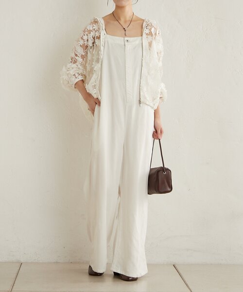 Omekashi（オメカシ）の「レースフーディ（ブルゾン・レディース・オフホワイト/ブラック・FREE）」の11枚目の写真