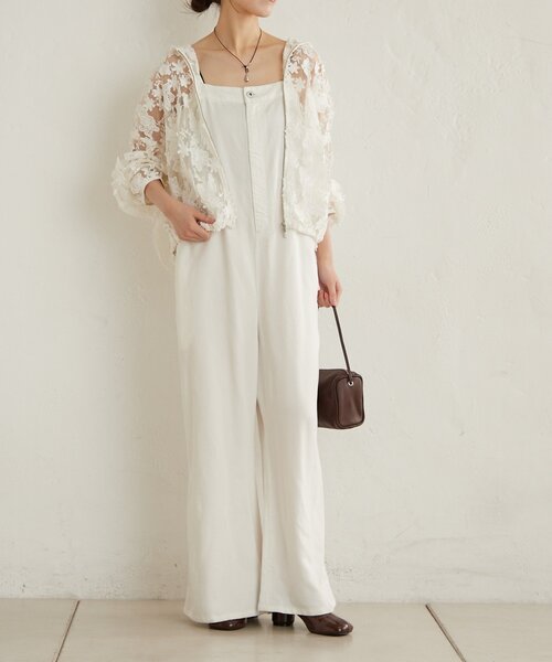 Omekashi（オメカシ）の「レースフーディ（ブルゾン・レディース・オフホワイト/ブラック・FREE）」の10枚目の写真