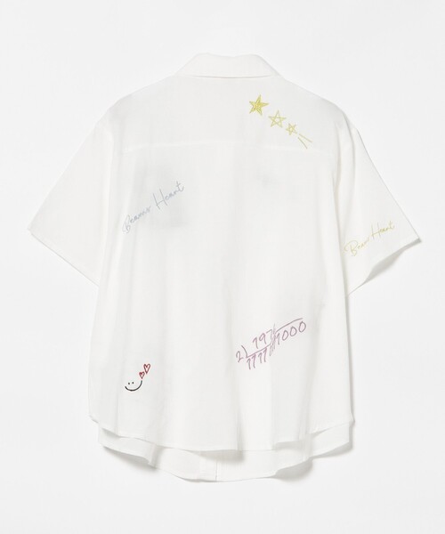 BEAMS HEART(ビームスハート)の「ロゴ 刺繍 シャツ(シャツ/ブラウス・レディース・オフホワイト/オリーブ/ブラック・FREE)」の13枚目の写真