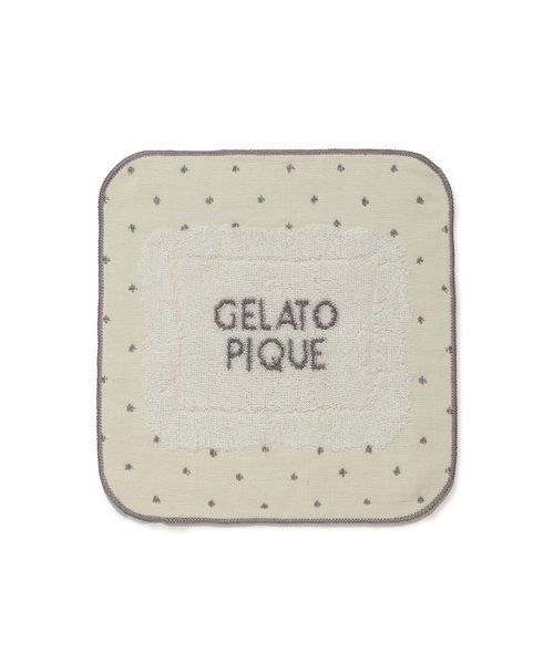 gelato pique(ジェラートピケ)の「ピローモチーフハンドタオル(ハンカチ/ハンドタオル・レディース・ピンク/オフホワイト/ネイビー・F)」の1枚目の写真