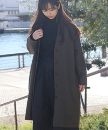 sanpo kuschel（サンポクシェル）の「ウール混カーキコート（ノーカラーコート）」