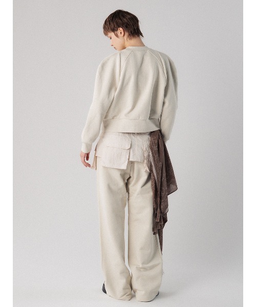 ELCHELE(エルチェレ)の「FRENCH TERRY COMPACT TOP(Tシャツ/カットソー・レディース・オートミール/ブラック・FREE)」の6枚目の写真