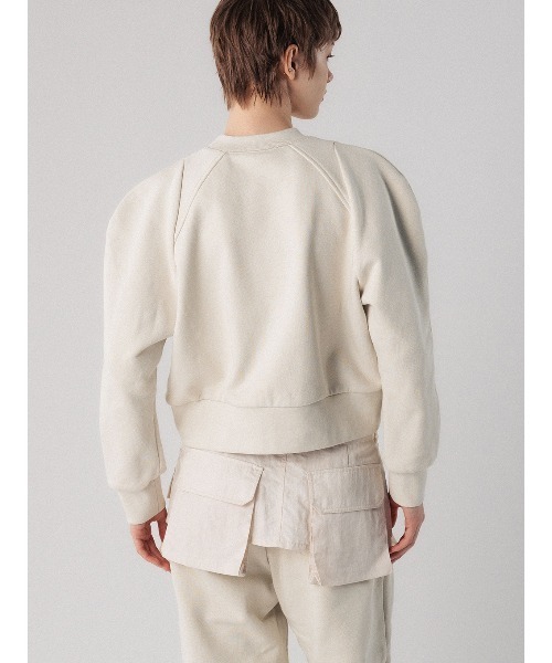 ELCHELE(エルチェレ)の「FRENCH TERRY COMPACT TOP(Tシャツ/カットソー・レディース・オートミール/ブラック・FREE)」の4枚目の写真