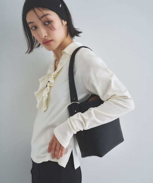 &MyuQ(アンドミューク)の「&MyuQ|JUNO petit(トートバッグ・レディース・ブラック/キャメル・00)」の6枚目の写真