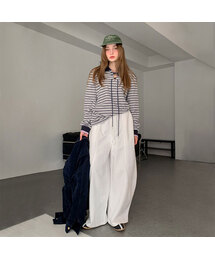 Oversized Fit String Banding Pants (2colors)