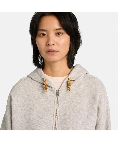 Timberland（ティンバーランド）の「【TOKYO DESIGN COLLECTIVE】ヘリンボーン フルジップ スウェットシャツ ユニセックス（スウェット・メンズ・グレイッシュベージュ・LARGE/MEDIUM/SMALL/X-LARGE/XX-LARGE）」の3枚目の写真