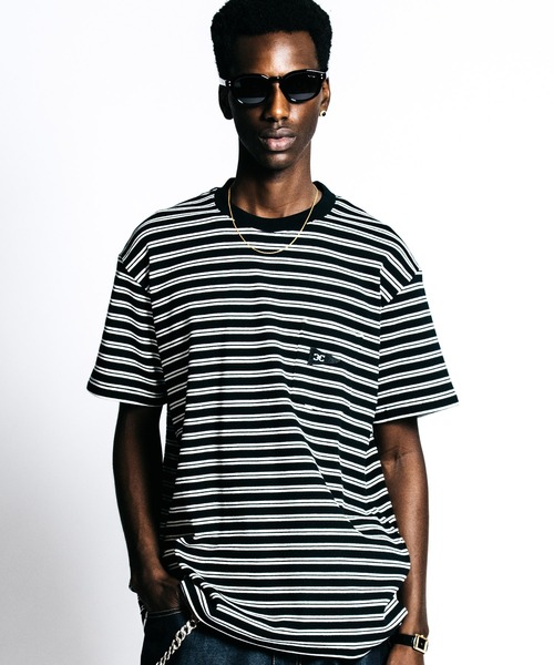 CRIMIE(クライミー)の「HEAVY OZ FLAG LOGO BORDER POCKET T SHIRT(Tシャツ/カットソー・メンズ・ホワイト/ブラック・M/L/XL/XXL)」の2枚目の写真