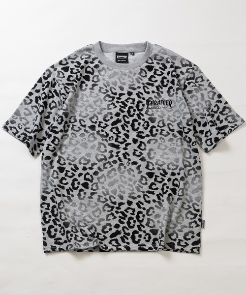THRASHER(スラッシャー)の「【at】〔THRASHER/スラッシャー〕裏毛/カットデニム レオパード スプレー加工 半袖Tシャツ(Tシャツ/カットソー・メンズ・アッシュグレー/ブラック/ブルー・MEDIUM/LARGE)」の11枚目の写真