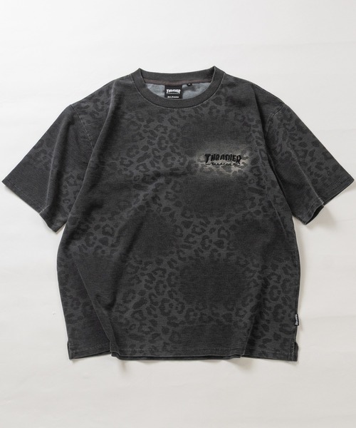 THRASHER(スラッシャー)の「【at】〔THRASHER/スラッシャー〕裏毛/カットデニム レオパード スプレー加工 半袖Tシャツ(Tシャツ/カットソー・メンズ・アッシュグレー/ブラック/ブルー・MEDIUM/LARGE)」の9枚目の写真