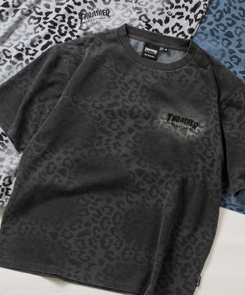 THRASHER(スラッシャー)の「【at】〔THRASHER/スラッシャー〕裏毛/カットデニム レオパード スプレー加工 半袖Tシャツ(Tシャツ/カットソー・メンズ・アッシュグレー/ブラック/ブルー・MEDIUM/LARGE)」の15枚目の写真
