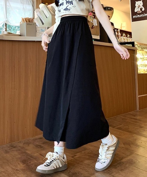 Flugge(フラッジー)の「ラップスカート風ワイドパンツ(その他パンツ・レディース・ブラック/ベージュ・LARGE/MEDIUM)」の4枚目の写真