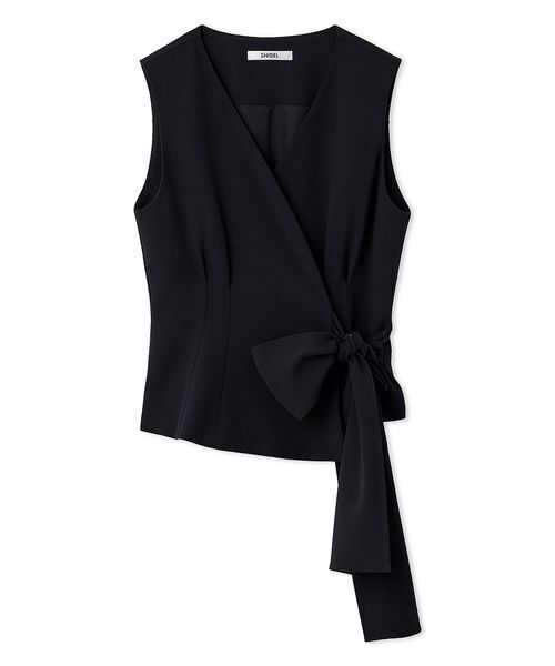 SNIDEL(スナイデル)の「Sustainableペプラムベストトップス(シャツ/ブラウス・レディース・ネイビー/アイボリー/グレー・F)」の15枚目の写真