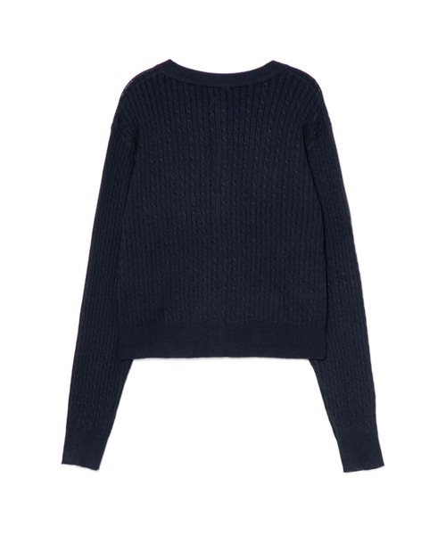 A BATHING APE ネイビー セーター A BATHING APE（アベイシングエイプ）の「HEART BADGE CARDIGAN #1