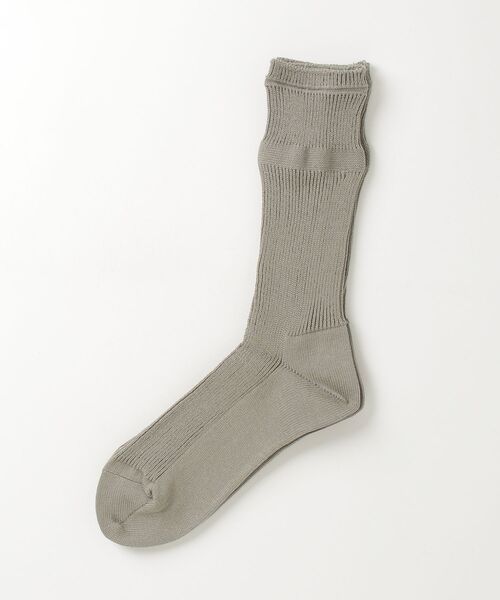 MHL.（エムエイチエル）の「FINE COTTON RIB SOCKS（ソックス/靴下・レディース・ベージュ系その他3/グレー系その他2/グリーン・FREE）」の2枚目の写真