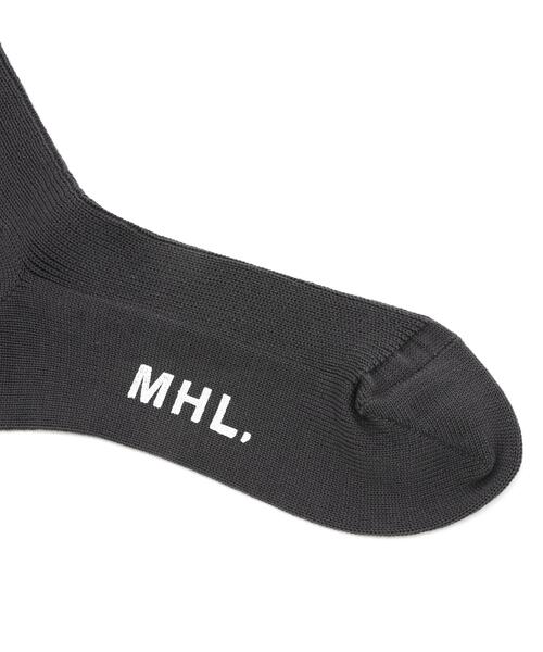 MHL.（エムエイチエル）の「FINE COTTON RIB SOCKS（ソックス/靴下・レディース・ベージュ系その他3/グレー系その他2/グリーン・FREE）」の6枚目の写真