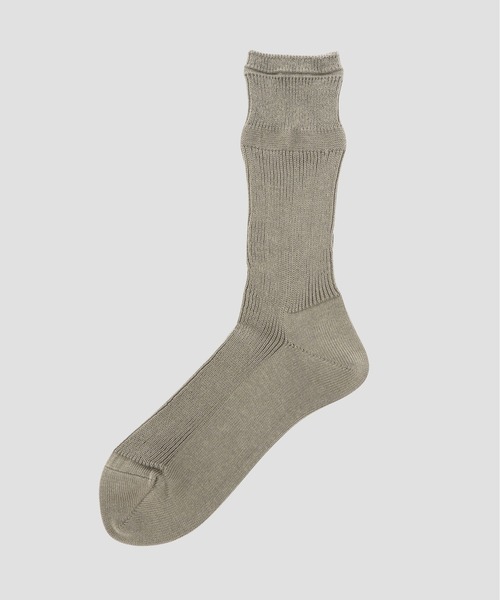 MHL.（エムエイチエル）の「FINE COTTON RIB SOCKS（ソックス/靴下・レディース・ベージュ系その他3/グレー系その他2/グリーン・FREE）」の2枚目の写真