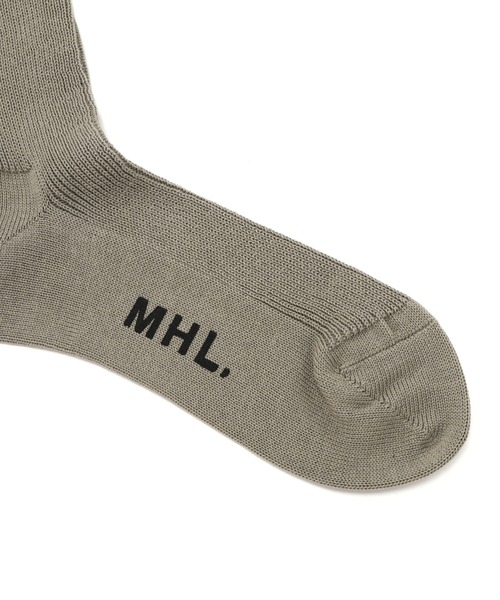 MHL.（エムエイチエル）の「FINE COTTON RIB SOCKS（ソックス/靴下・レディース・ベージュ系その他3/グレー系その他2/グリーン・FREE）」の11枚目の写真