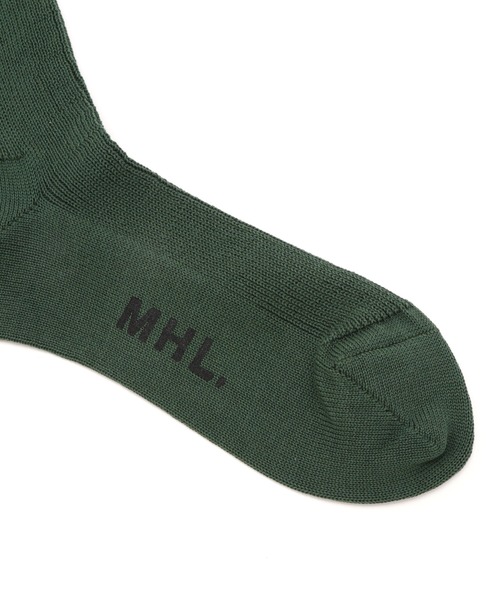 MHL.（エムエイチエル）の「FINE COTTON RIB SOCKS（ソックス/靴下・レディース・ベージュ系その他3/グレー系その他2/グリーン・FREE）」の10枚目の写真