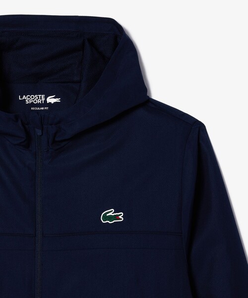 LACOSTE(ラコステ)の「撥水 クイックドライ スポーツトラックジャケット(パーカー・メンズ・ブラック・3/5/4)」の5枚目の写真