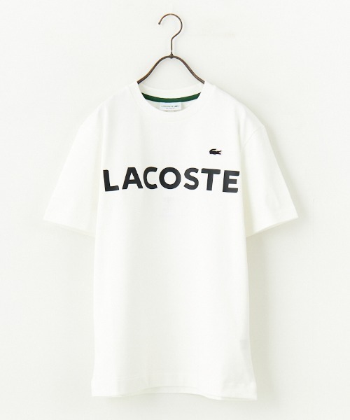 LACOSTE（ラコステ）の「[LACOSTE/ラコステ] ヘビーウェイト ロゴプリントTシャツ（Tシャツ/カットソー・レディース・ホワイト/キナリ/ブラック/チャコールグレー・2/4/3）」の13枚目の写真