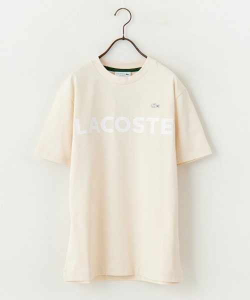LACOSTE（ラコステ）の「[LACOSTE/ラコステ] ヘビーウェイト ロゴプリントTシャツ（Tシャツ/カットソー・レディース・ホワイト/キナリ/ブラック/チャコールグレー・2/4/3）」の14枚目の写真