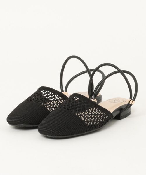 UnReef(アンリーフ)の「メッシュオープンパンプス(パンプス・レディース・ブラック/ベージュ・24.5cm/24.0cm/23.0cm/22.5cm/23.5cm)」の1枚目の写真