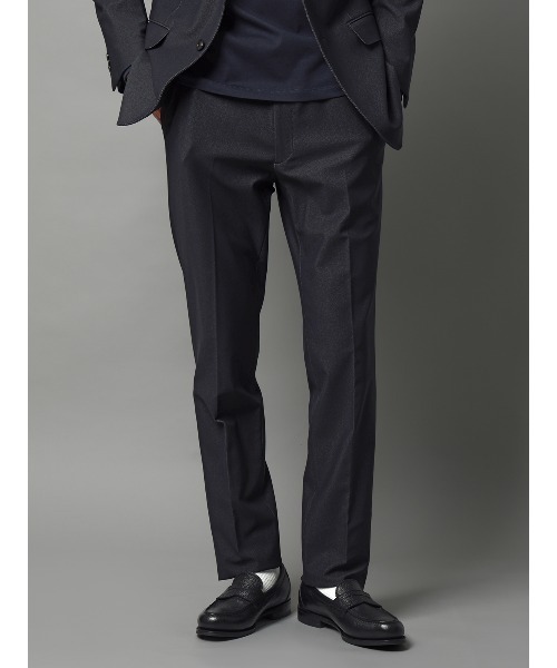 SUIT SQUARE(スーツスクエア)の「テーパードパンツ/ウォッシャブル/ストレッチ/トリコットジャージー/無地/TM02-S(スラックス・メンズ・ネイビー・S/M/L)」の1枚目の写真