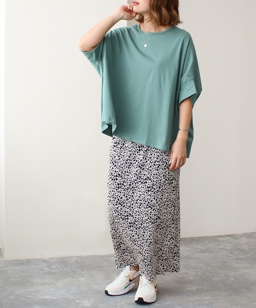 Social GIRL（ソーシャルガール）の「●Social GIRL●スリットドルマンムジロゴTシャツ（Tシャツ/カットソー・レディース・オフホワイト/ブラック/ベージュ系その他/イエロー・M）」の19枚目の写真