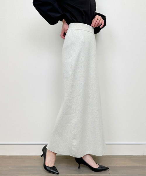 PICCIN(ピッチン)の「ニットスカート(スカート・レディース・チャコールグレー/ライトグレー・M)」の2枚目の写真