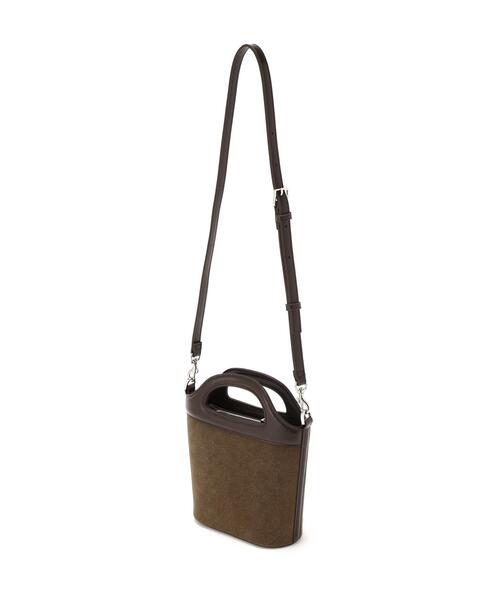 NATURAL BEAUTY BASIC（ナチュラルビューティーベーシック）の「◇サークルグリップスタッズショルダー（ショルダーバッグ・レディース・オフホワイト/ダークブラウン・ﾌﾘ-）」の6枚目の写真
