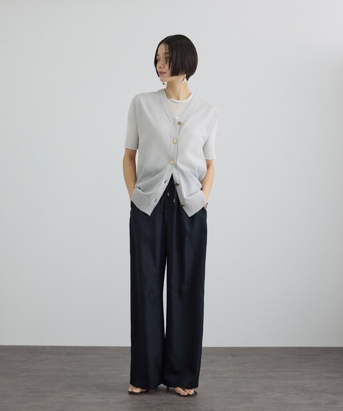 SALON adam et rope'（サロン アダム エ ロペ）の「【WEB限定】ドライタッチメタルボタンニットジレ / ベスト［洗える］（ベスト・レディース・ネイビー/グレー系その他/ブラウン・FREE）」の5枚目の写真