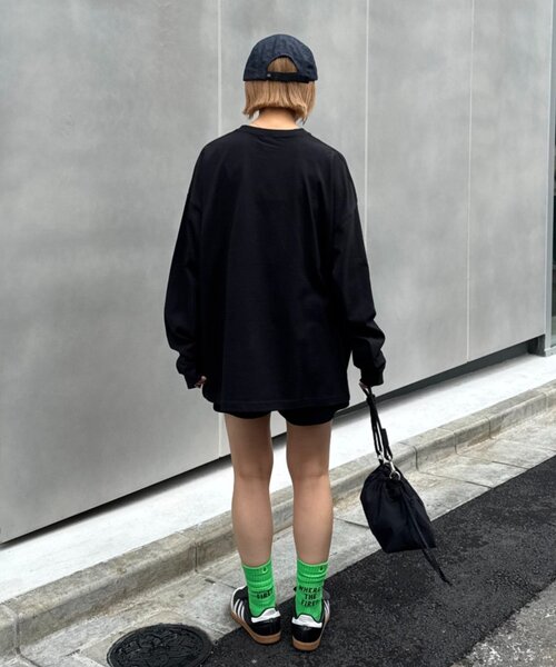 SEADAM（シーダム）の「【WEB限定】SEADAMビッグシルエットロゴロンTEE（Tシャツ/カットソー・レディース・チャコールグレー/ブラック/グレー/ホワイト/ブルー・SMALL/X-LARGE/LARGE/MEDIUM）」の20枚目の写真