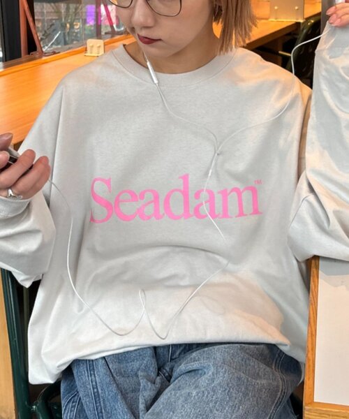 SEADAM(シーダム)の「【WEB限定】SEADAMビッグシルエットロゴロンTEE(Tシャツ/カットソー・レディース・チャコールグレー/ブラック/グレー/ホワイト/ブルー・SMALL/X-LARGE/LARGE/MEDIUM)」の15枚目の写真