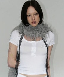 ◇EYEER◇ブランド直輸入正規品/ベーシック ロゴ ボタン 半袖 トップス BASIC LOGO BUTTON SHORT SLEEVE TOP