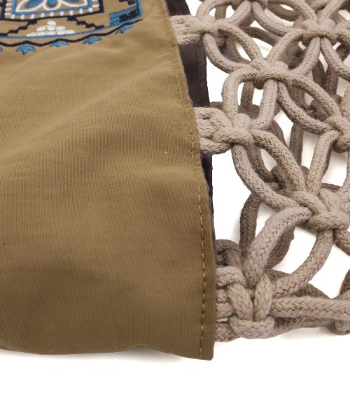 チチカカ（チチカカ）の「Rico メキシコタイル刺繍マクラメバッグ（トートバッグ・レディース・ベージュ/ブラック・FREE）」の11枚目の写真