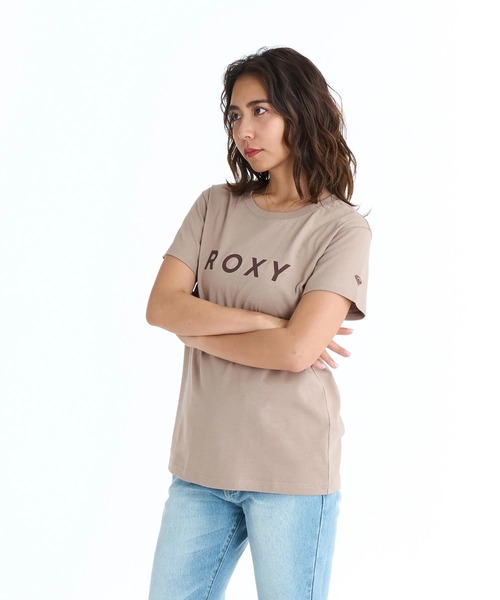 ROXY(ロキシー)の「ROXY ウィメンズ SPORTS Tシャツ 【2026年春夏モデル】/ロキシー半袖Tシャツ(Tシャツ/カットソー・レディース・ブラウン/ホワイト/ブラック・MEDIUM/LARGE)」の3枚目の写真