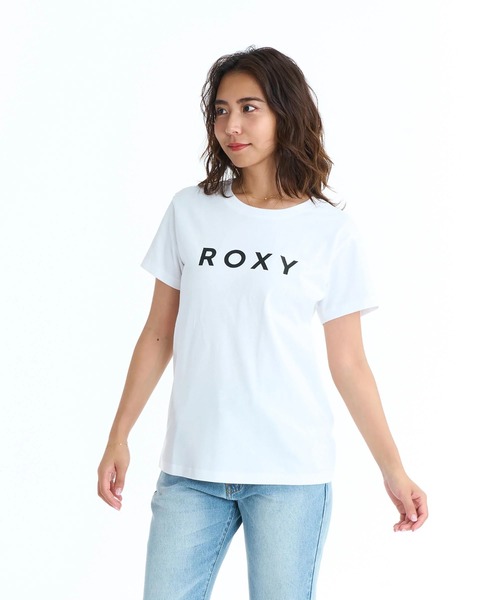 ROXY(ロキシー)の「ROXY ウィメンズ SPORTS Tシャツ 【2026年春夏モデル】/ロキシー半袖Tシャツ(Tシャツ/カットソー・レディース・ブラウン/ホワイト/ブラック・MEDIUM/LARGE)」の1枚目の写真