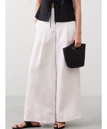 BANANA REPUBLIC FACTORY STORE ワイドレッグ ミッドライズ プリーツ プルオンパンツ