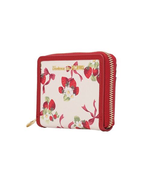 Maison de FLEUR（メゾンドフルール）の「いちご柄フラグメントケース（財布・レディース・レッド・FREE）」の4枚目の写真
