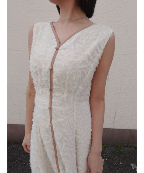 LAGUNAMOON（ラグナムーン）の「カットジャガードパイピングワンピース（ワンピース・レディース・ネイビー/ブラウン/アイボリー・SMALL/MEDIUM）」の15枚目の写真