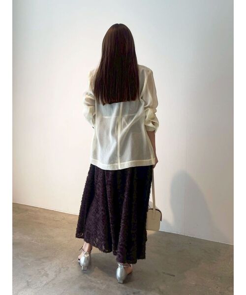 LAGUNAMOON（ラグナムーン）の「カットジャガードパイピングワンピース 【夏服】（ワンピース・レディース・ネイビー/ブラウン/アイボリー・SMALL/MEDIUM）」の16枚目の写真